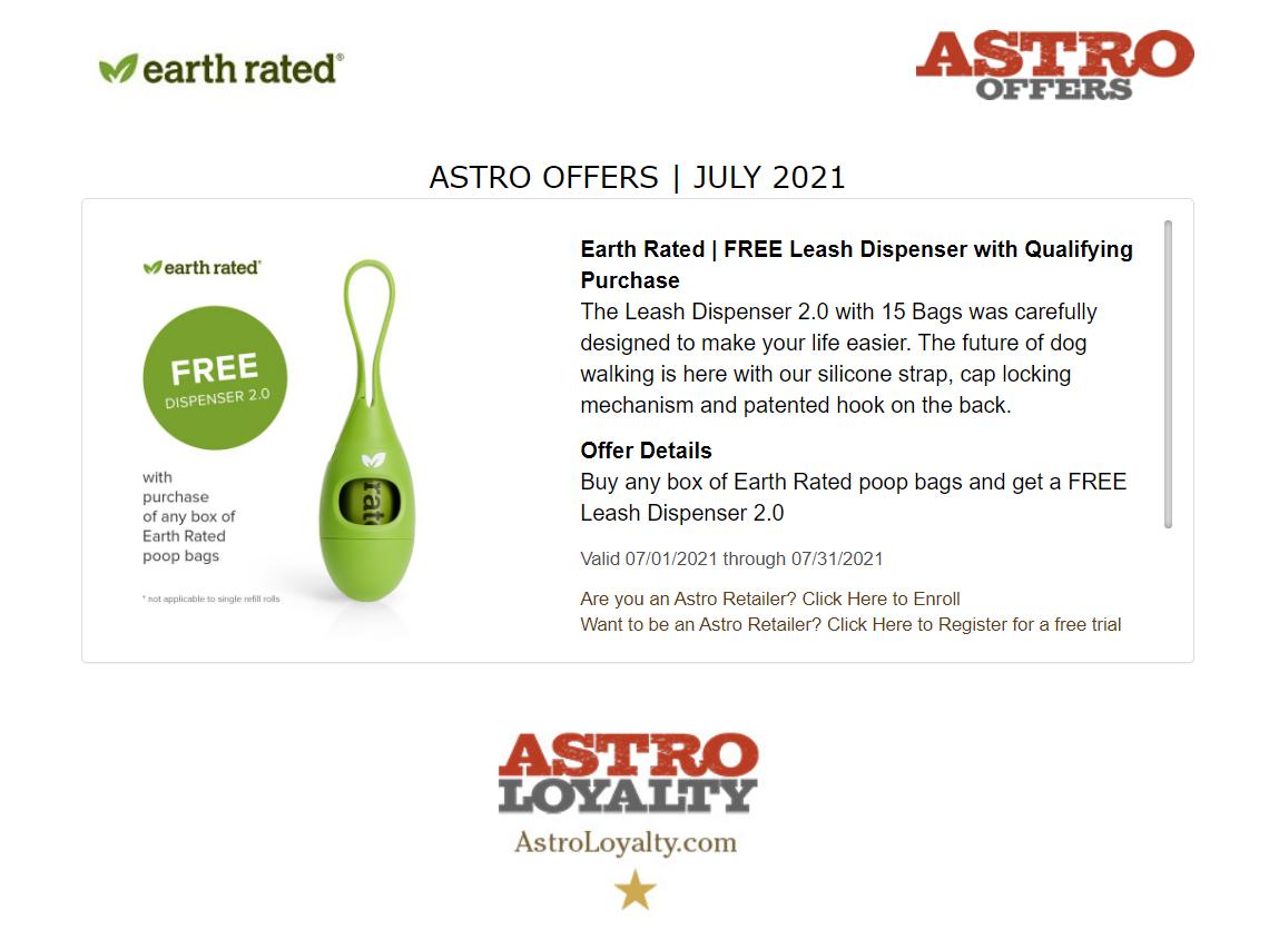 Earth Rated Astro Offer Details