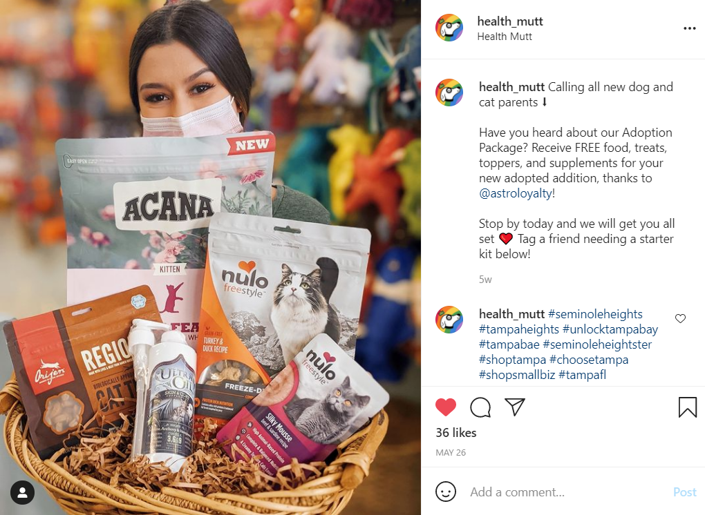 Health Mutt Sharing the Love Instagram Post